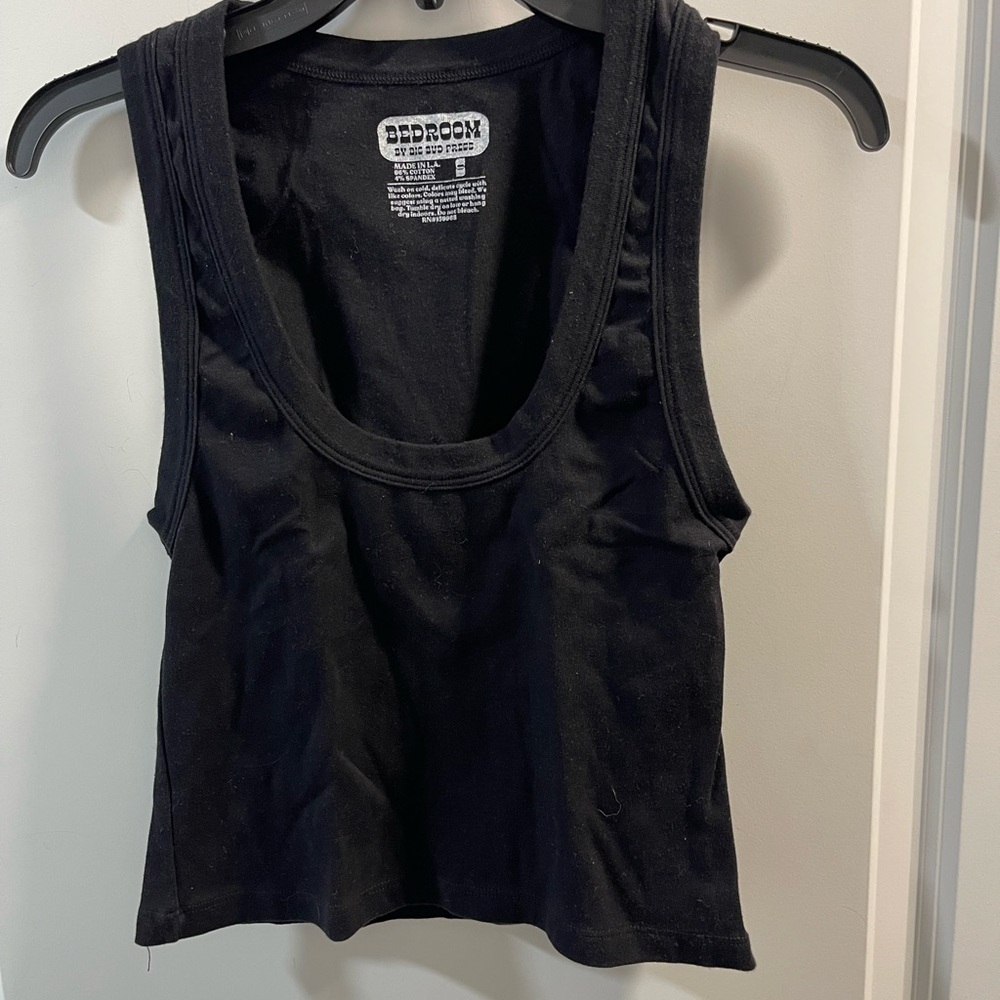 Bedroom Black Scoop Neck Tank Top